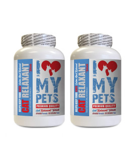 I LOVE MY PETS LLC cat Relaxing Pills - CAT Relaxant - Anxiety Relief & Calmer - Premium Quality Treats - cat Stress Relief - 180 Treats (2 Bottles)