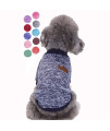 Bwealth Dog Clothes Soft Pet Apparel Thickening Fleece Shirt Warm Winter Knitwear Sweater for Small and Medium Pet (XL, Navy Blue)
