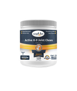 Jungle Pet Active K9 Joint Supplement for Dogs - Hip & Joint Dog Pain Relief - Dog Hip and Joint Supplement - MSM Dog Glucosamine Chondroitin for Dogs - 120 ct