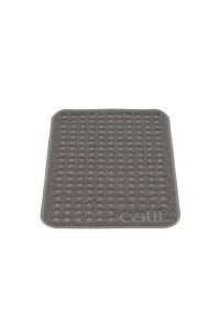 Catit Cat Litter Mat, Rectangle, Small, Grey, 44365