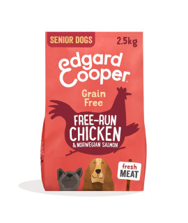 Edgard & cooper Natural Dry Senior Dog Food - 25kg - chicken & Salmon - grain Free, Protein & Weight Management