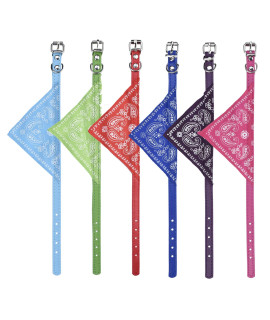 Cosmos Pet Bandana Puppy Dog Scarf Collar Neckchief with Adjustable Buckle for Dog Cat Decoration Pack of 6 (Small)