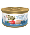Purina Fancy Feast Grain Free Wet Cat Food Pate Gourmet Naturals Trout and Tuna Recipe - 3 Oz. Can