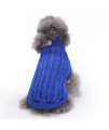 Small Dog Sweaters Knitted Pet Cat Sweater Warm Dog Sweatshirt Dog Winter Clothes Kitten Puppy Sweater (Medium,Dark Blue)