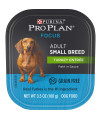 Purina Pro Plan Wet Dog Food for Small Dogs Adult Small Breed Turkey Entree High Protein Dog Food - (12) 3.5 oz. Trays