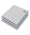 GuineaDad Original Liner - Grey Fleece Guinea Pig Bedding - Pack of 3 - Reusable Guinea Pig Cage Liner - Extra Absorbent with Waterproof Bottom - Small Pet Supplies - 12x12 Inches