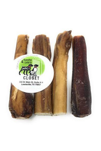 Sancho & Lolas 6-Inch Jumbo Bully Sticks for Dogs 4-count - grass-Fed Free-Range grain-Free Beef Pizzle Dog chews