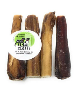 Sancho & Lolas 6-Inch Jumbo Bully Sticks for Dogs 4-count - grass-Fed Free-Range grain-Free Beef Pizzle Dog chews
