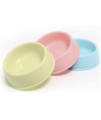 BOCHO Plastic Dog Bowls,Food Dishes & Water Bowl for Dogs, Cats or Other Small Animals-Color Set (Candy Colors, Medium)