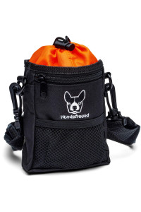 Hundefreund Dog Treat Pouch Bag for Training Dogs Small Fanny Pack for Treats, Kibble, Toys with 4 Ways to Wear Orange Treat Holder (55 x 43 x 16 inches)