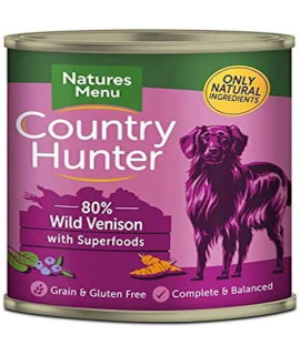 country Hunter Natures Menu Dog Food can Wild Venison can (6 x 400g)