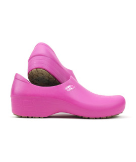 Sticky Nursing Shoes for Women - Waterproof Non Slip (11, Pink Electro)