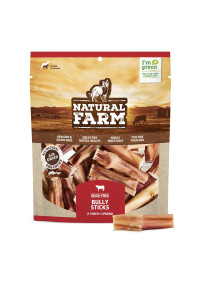 Natural Farm Odor Free Bully Sticks (2-3 Inch, 1 Pound) for Small & Medium Dogs - 100% Beef Chews for Pups, Non-GMO, Grain-Free, Fully Digestible Long Lasting Dog Treats
