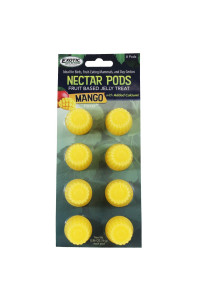Nectar Pods (Mango) - Calcium-Fortified Jelly Fruit Treat - Sugar Gliders, Marmosets, Squirrels, Parrots, Cockatiels, Parakeets, Lovebirds, Conures, Hamsters, Day Geckos, Kinkajous & Other Small Pets