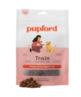 Pupford Freeze Dried 475+ Puppy Treats, Low Calorie, Vet Approved, All Natural, Healthy Training Treats for Small to Large Dogs (Beef Liver)