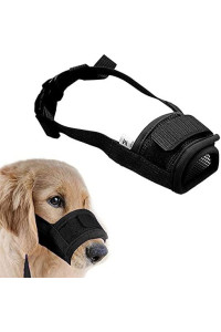 Coppthinktu Muzzle for Dogs - Adjustable Soft Dog Muzzle for Small Medium Large Dog, Air Mesh Training Dog Muzzles for Biting Barking Chewing - Breathable Mesh & Soft Flannel Protects Dog Mouth Cover