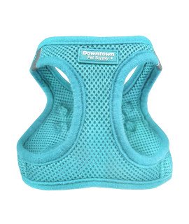 Downtown Pet Supply Step in Dog Harness for Small Dogs No Pull, Small, Light Blue - Adjustable Harness with Padded Mesh Fabric and Reflective Trim - Buckle Strap Harness for Dogs