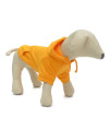 Lovelonglong Blank Basic Hoodie Sweatshirt for Dogs 100% cotton 12 colors 11 Sizes Fits Small Medium Dachshund Large Dog (D-M, Orange)