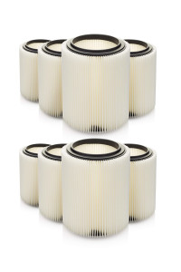 Kopach Replacement Filter for craftsman and Ridgid Shop Vacs Part s 9-17816, 9-17912 Part s VF4000, VF5000, 8 Pack, Deluxe Fine Particle Filter