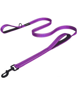 Dog Leash 6ft Long Traffic Padded Two Handle Heavy Duty Double Handles Lead for Training Control 2 Handle Leashes for Large Dogs or Medium Dogs Reflective Pet Leash Dual Handle