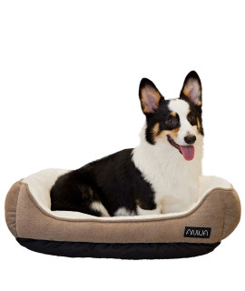 ANWA Durable Dog Bed Machine Washable Small Dog Bed Square, Comfortable Puppy Dog Bed Medium
