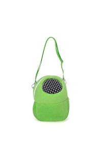 Pet Carrier Bag Pet Sling Carrier Backpack Portable Travel Backpack Breathable Outgoing Bag bonding Pouch for Small Pets Hedgehog Hamsters Sugar Glider Chinchilla Guinea Pig (Green)