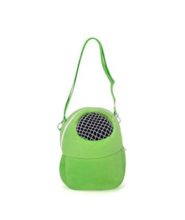 Pet Carrier Bag Pet Sling Carrier Backpack Portable Travel Backpack Breathable Outgoing Bag bonding Pouch for Small Pets Hedgehog Hamsters Sugar Glider Chinchilla Guinea Pig (Green)