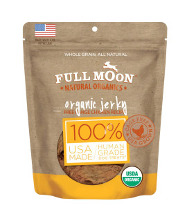 Full Moon USDA Organic Chicken Jerky Healthy All Natural Dog Treats Human Grade 10 oz