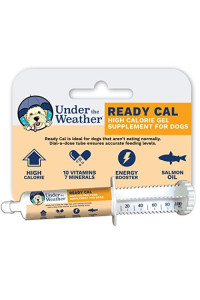 Under the Weather Pet Ready Cal for Cats and Dogs 100cc High Calorie Supplement Weight Gainer and High Calorie Booster 10 Vitamins, 7 Minerals & Omega Fatty Acids (for Dogs 100cc)