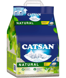 catsan Natural clumping cat Litter 20 Litre Bag, 100 Percent Biodegradable, Extra Absorbent