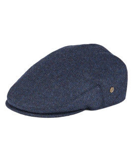 VOBOOM Mens Herringbone Flat Ivy Newsboy Hat Wool Blend gatsby cabbie cap (Navy, 7 78)