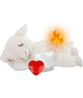 ALL FOR PAWS Snuggle Sheep Pet Behavioral Aid Toy Dog Puppy Heart Beat Warm Plush Toy (Heartbeat + WarmBag)