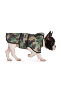 HDE Dog Raincoat Hooded Slicker Poncho for Small to X-Large Dogs and Puppies Camo - M