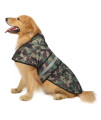 HDE Dog Raincoat Hooded Slicker Poncho for Small to X-Large Dogs and Puppies Camo - XL
