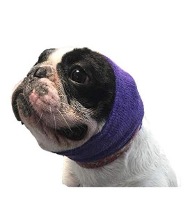 Happy Hoodie The Original Calming Band for Dogs & Cats - for Anxiety Relief & Calming Dogs - Noise Canceling for Dogs - The Force Drying & Grooming Miracle Tool Since 2008 (Small, Purple)
