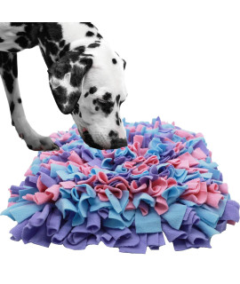 LIVEKEY Pet Snuffle Mat for Dogs, Dog Feeding Mat, Nosework Training Mats for Foraging Instinct Interactive Puzzle Toys (Pink&Purple&Blue)