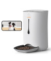 WOPET Automatic Cat Feeder with Camera,7L App Control Smart Feeder Cat Dog Food Dispenser,6-Meal Auto Pet Feeder with Timer Programmable,HD Camera for Voice and Video Recording