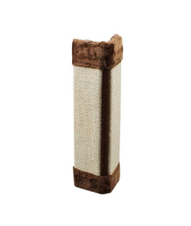 Wall Mounted Scratching Post, 20inch Hanging Natural Sisal Cat Scratching Mat, Door Wall Protecting Corner with Wall Fixings (Brown)