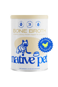 Native Pet Bone Broth for Dogs Dog & Food Topper Picky Eaters Cat Toppers Gravy Dry Chicken Powder Cats