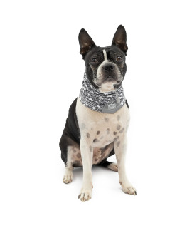 Kurgo Dog Scruff Scarf, Dog Snood, Dog Neck and Ears Warmer, Scarf for Pets, Protects Dog in Cold Weather, Small, Charcoal/White