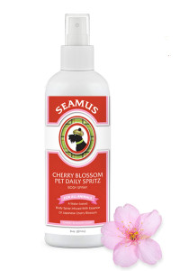 Seamus Cherry Blossom Pet Daily Spritz 8oz-Cologne-Deodorant-Odor-Eliminator-Body Spray for Dogs, Cats and Small Animals-Water Based, Time Released Long Lasting, Great Deodorizer for Bedding and Cage