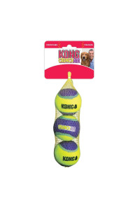 KONg - crunchAir Balls - Dog Fetch Toy, crunch Tennis Balls, gentle on Teeth - for Small Dogs (3 Pack)