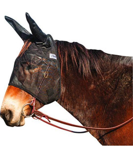 cashel Quiet Ride Mule Fly Mask with Ears, Black, Mule Yearling