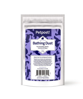Petpost Chinchilla Bath Dust for Small Animals - Natural, Pure Cleansing Pumice Sand for Cleaning Degus, Hamsters, & Gerbil (2.5 lb.)