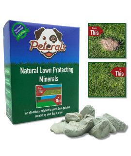 Peterals 200 grams - Natural Mineral Rocks to Prevent Lawn grass Burn Yellow Patches from Dog Urine