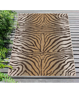 Liora Manne Zebra Sand IndoorOutdoor Rug, 33 x 411