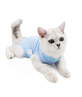 Cat Recovery Suit for Abdominal Wounds or Skin Diseases, Breathable E-Collar Alternative for Cats and Dogs, After Surgery Wear Anti Licking Wounds