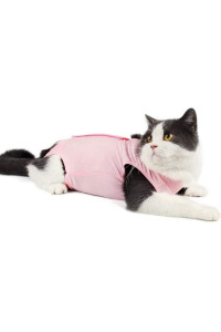 Cat Recovery Suit for Abdominal Wounds or Skin Diseases, Breathable E-Collar Alternative for Cats and Dogs, After Surgery Wear Anti Licking Wounds