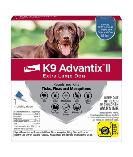 K9 Advantix II Flea and Tick Prevention for Extra-Large Dogs Over 55 Pounds