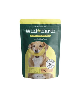 Wild Earth Superfood Dog Treats, Plant Based Dog Treats with Omega Acids, Prebiotics & Koji Protein, No Fillers, Veterinarian-Developed, Banana & Cinnamon Flavor
